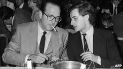 Jacque Chirac Chatting with Sarkozy